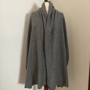 NEW! La SEINE 100% LUXURY KNIT CASHMERE WRAP SCARF SHAWL in CHARCOAL 21"x80"